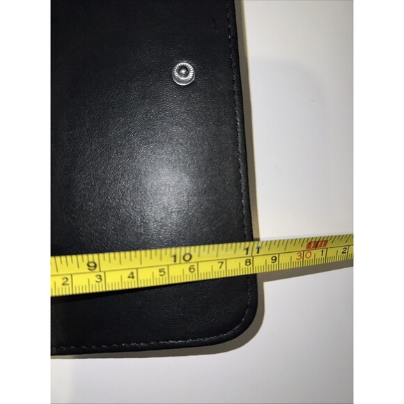 Kut From the Kloth Wallet Slim Black White Striped Vegan Leather Tri Fold Snap - Picture 12 of 12